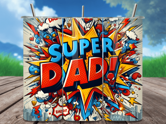 Download Comic Book Pop Art Super Dad Tumbler - Dad tumbler Collection