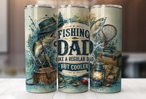 Download Fishing Dad Tumbler Wraps Sublimation - Dad tumbler Collection