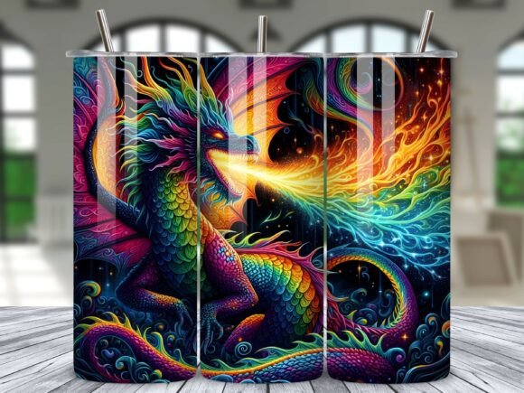 Download Dragon Tumbler Wrap Sublimation PNG - Premium Bundle